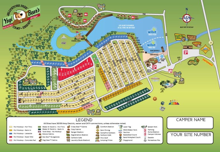 Map of Jellystone Park™ at North Port Huron Carsonville, MI